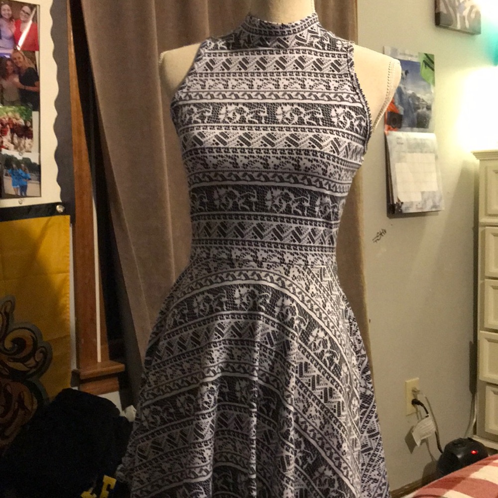 Fun patterned skater dress